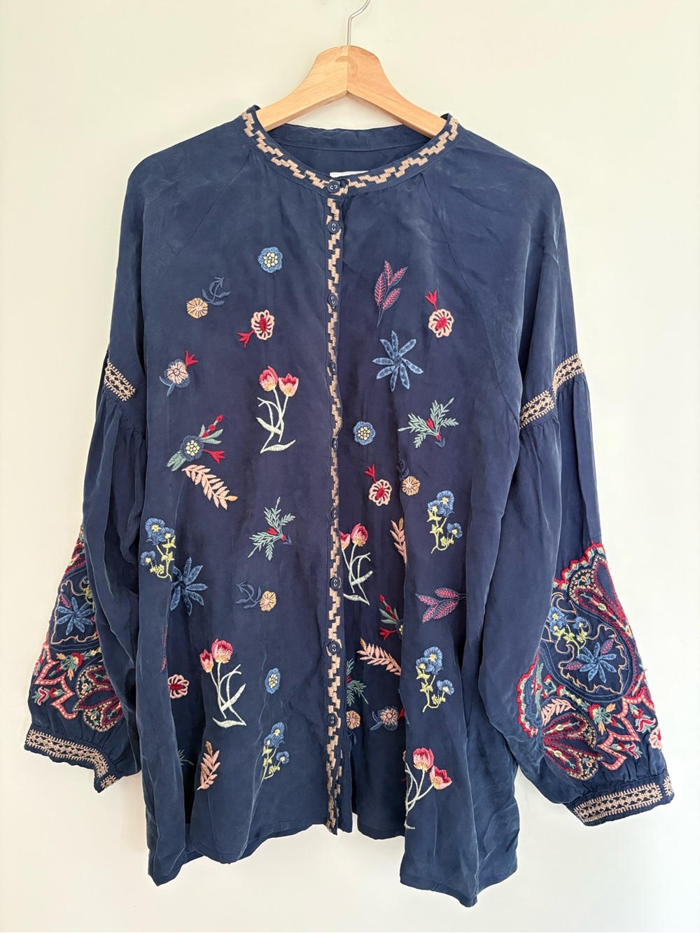 Johnny Was Biya embroidered blouse - Picture 1 of 6